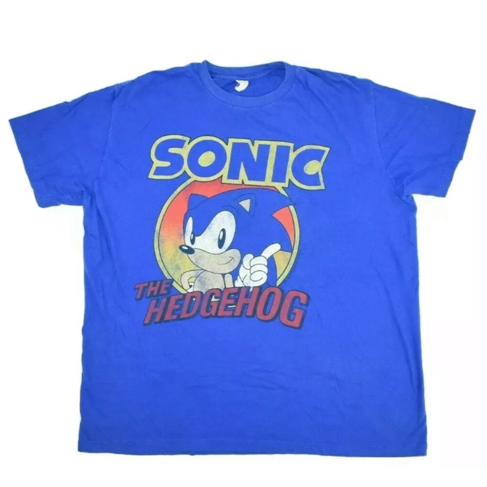 Blue SEGA Sonic The Hedgehog Graphic S/S T-Shirt